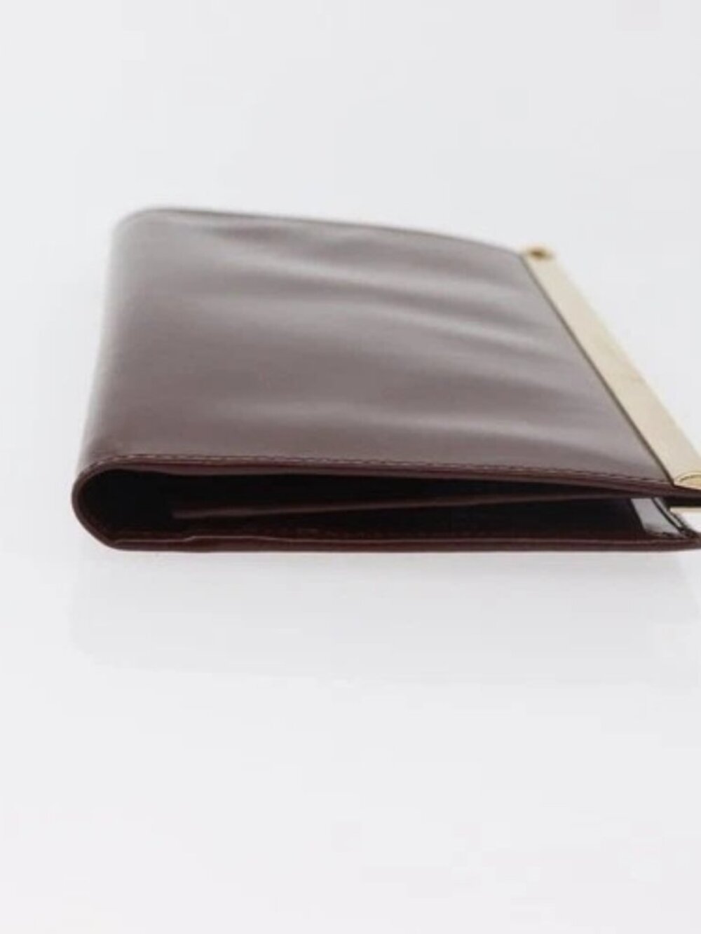 GUCCI Long Wallet Patent leather Brown Gold Auth bs35216 - Picture 4 of 16